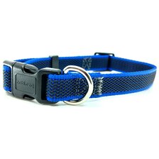 Nobleza obojok z pogumovaného popruhu 2 x 35 - 50 cm modrý